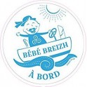 Bébé breizh 627 à bord Bretagne autocollant adhésif sticker