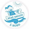 Bébé breizh 627 à bord Bretagne autocollant adhésif sticker