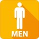 WC homme 697 autocollant sticker