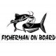 Fisherman on board 786 autocollant adhésif sticker