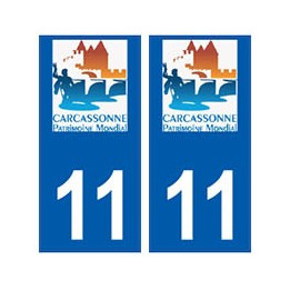 11 Caracassonne logo ville autocollant plaque