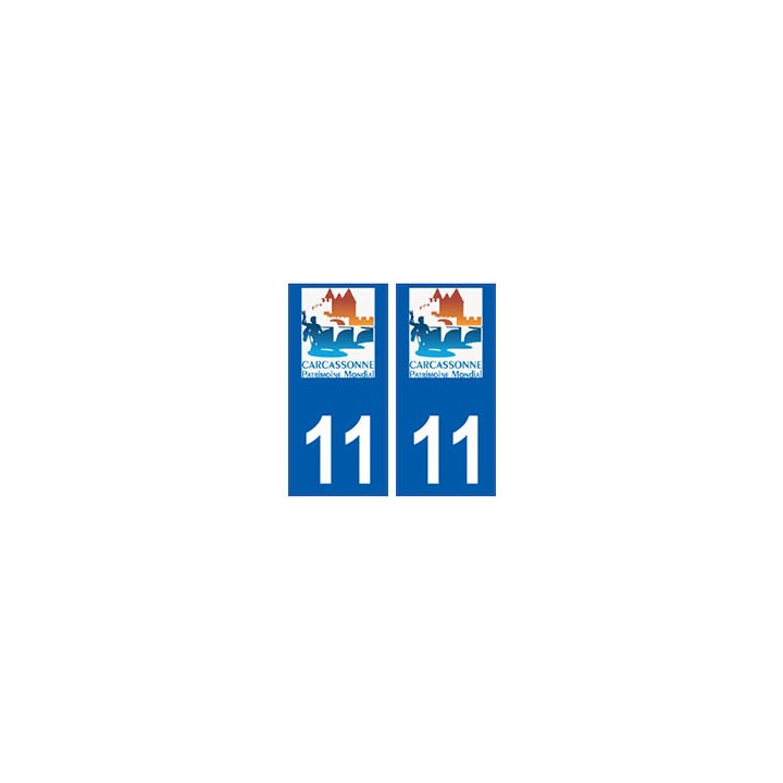 11 Caracassonne logo ville autocollant plaque