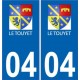 64 Pau placa etiqueta de registro de la ciudad