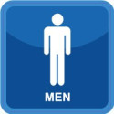 WC Toilettes hommes 1762 autocollant sticker