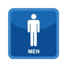 WC Toilettes hommes 1762 autocollant sticker