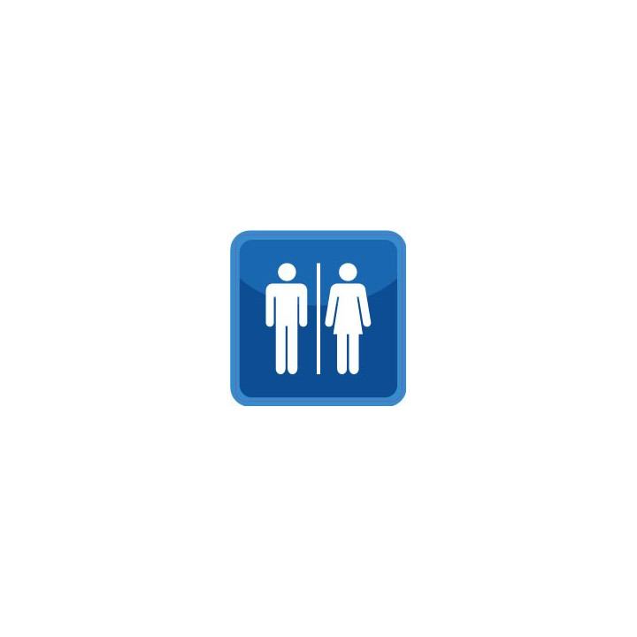 WC toilettes hommes et femmes 6407 autocollant sticker
