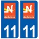 11 Narbonne  logo ville autocollant plaque
