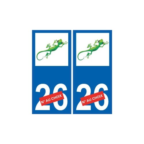 Salamandre autocollant plaque immatriculation auto ville sticker