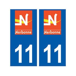 11 Narbonne  logo ville autocollant plaque