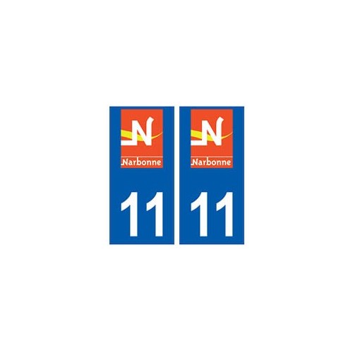 11 Narbonne  logo ville autocollant plaque
