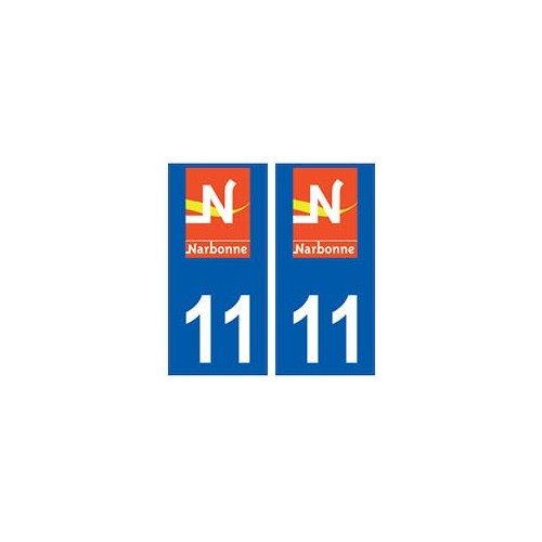 11 Narbonne  logo ville autocollant plaque