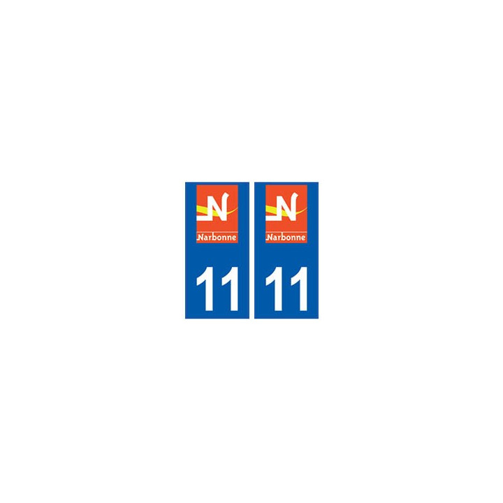 11 Narbonne  logo ville autocollant plaque