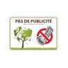 Stop Pas de Publicité merci de penser à la planète logo-568 autocollant sticker