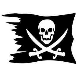 Sticker flag pirate sticker logo 2