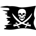 Autocollant Pirate logo n°2 drapeau flag Pirate sticker