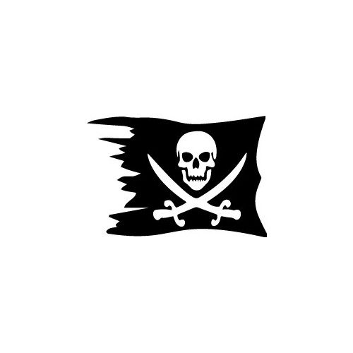 Sticker flag pirate sticker logo 2