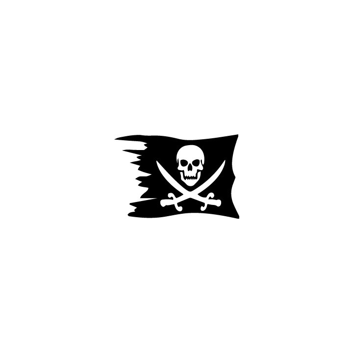 Etiqueta engomada de la bandera pirata de la etiqueta engomada logo 2