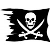 Autocollant Pirate Jolly Roger logo 4080 Sticker en vinyle sticker