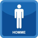 WC toilettes hommes 1391 autocollant sticker
