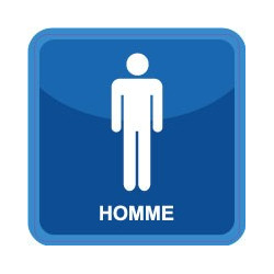 WC toilettes hommes 1391 autocollant sticker