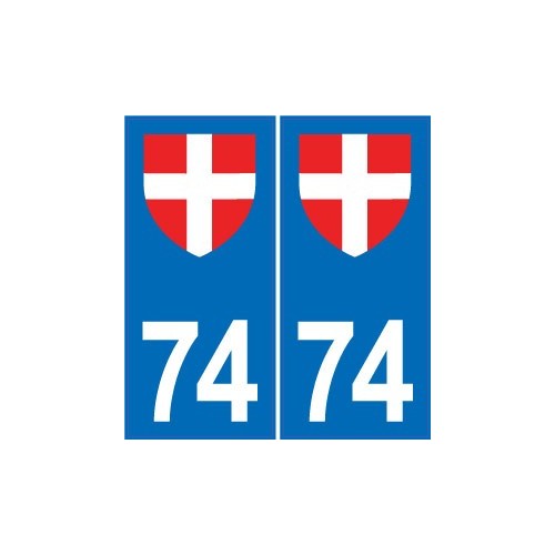 74 Haute Savoie autocollant sticker plaque immatriculation voiture auto sans texte