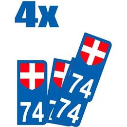 74 Haute Savoie autocollant sticker plaque immatriculation voiture auto sans texte
