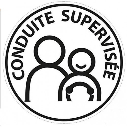 Sticker autocollant Adhesif Conduite Supervisée logo 23 voiture