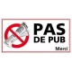 Aufkleber sticker Stop Pub-box-postfach
