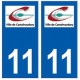 11 Castelnaudary logo ville autocollant plaque