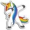 Licorne sticker autocollant 2 x 10 cm Fun logo 19