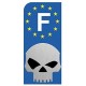 F - Punisher logo 39  autocollant plaque immatriculation auto sticker tête mort