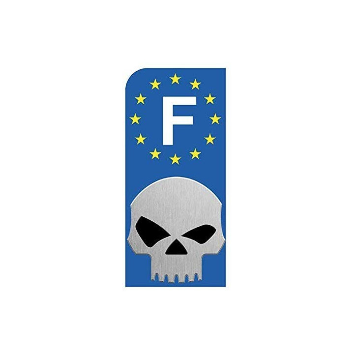 F - Punisher logo 39  autocollant plaque immatriculation auto sticker tête mort