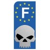 F - Punisher logo 39  autocollant plaque immatriculation auto sticker tête mort