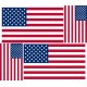 Autocollant Drapeau USA états-Unis Amérique sticker flag lot 4 stickers