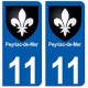 11 Peyriac-de-Mer blason ville autocollant plaque