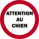 Attention au chien 33 autocollant adhésif sticker
