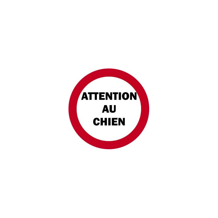 Attention au chien 33 autocollant adhésif sticker