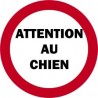 Attention au chien 33 autocollant adhésif sticker