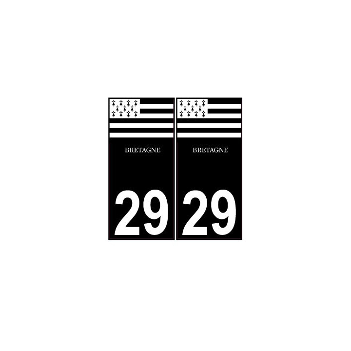 29 Bretagne Breizh 2299 sticker autocollant plaque immatriculation auto