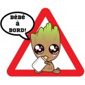 Bébé à bord Groot autocollant sticker adhesif logo 393 -