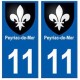 11 Peyriac-de-Mer blason ville autocollant plaque