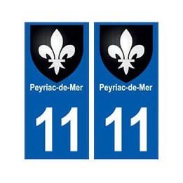 11 Peyriac-de-Mer blason ville autocollant plaque