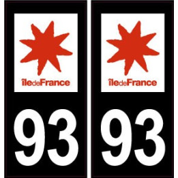 93 Seine Saint Denis aufkleber platte