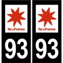 93 Seine-Saint-Denis adesivo piastra