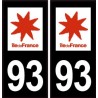 93 Seine Saint Denis sticker plate