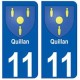 11 Quillan  blason ville autocollant plaque