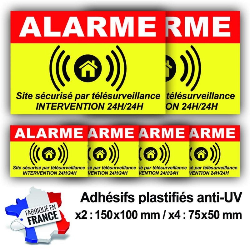 Autocollant Alarme - Site sécurisé