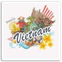 Adesivo Bandiera del VietNam, vietnamita adesivo bandiera