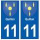 11 Quillan blason ville autocollant plaque