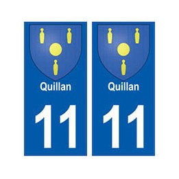 11 Quillan  blason ville autocollant plaque